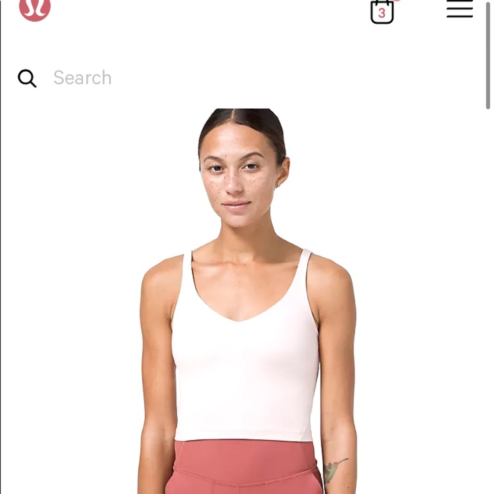 Lululemon Align white tank size 6